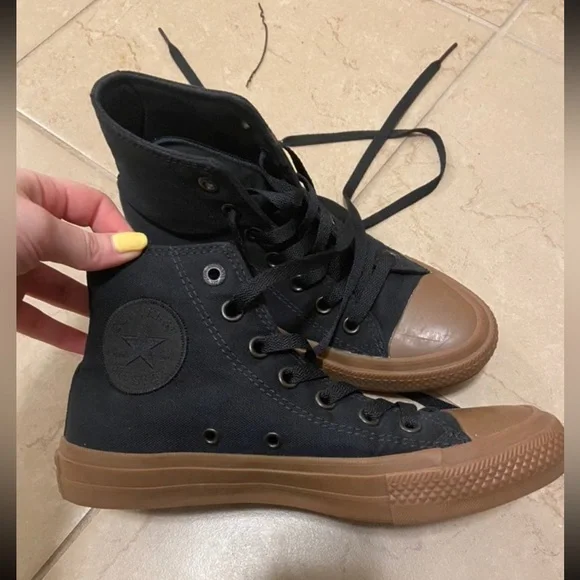 Black Converse High Tops - Picture 1 of 3